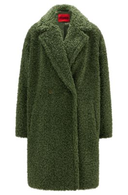 green long teddy coat