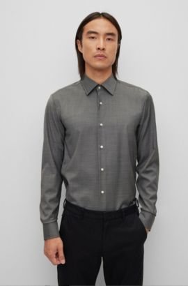 Raap bladeren op coupon inleveren Shirts in Grey by HUGO BOSS | Men