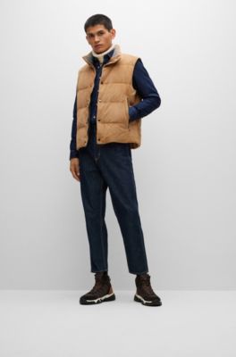 suede puffer vest