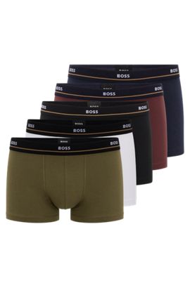 Navy Hugo Boss BOSS Mens Trunk Stripe Underwear 