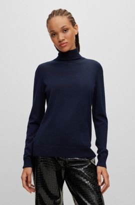 Womens Clothing Jumpers and knitwear Jumpers BOSS by HUGO BOSS Ikimela Knitted Jumper in Dark Blue Blue 
