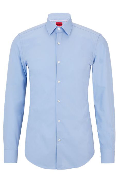 Blue for Men Mens Clothing Shirts Formal shirts BOSS by HUGO BOSS Slim-fit Shirt In Easy-iron Cotton Poplin in Light Blue 
