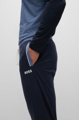 mens cuffed fleece pyjama bottoms