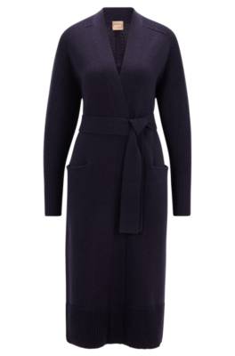 Hugo Boss Knitted Jacket In Virgin Wool And Cashmere In Black