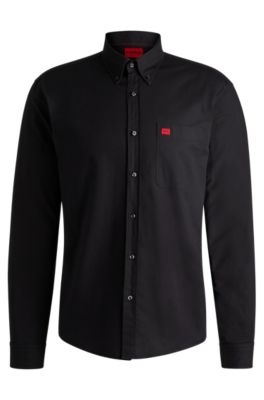 HUGO Button down slim fit shirt in Oxford cotton