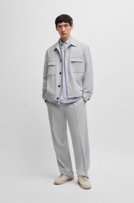 Slim-Fit Button-Down-Hemd aus gewaschener Oxford-Baumwolle, Hellblau