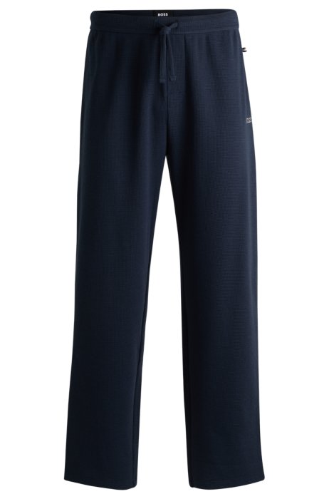BOSS - Waffle-structured pyjama bottoms in a cotton blend