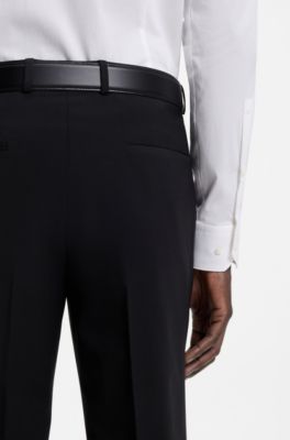 Extra-slim-fit shirt in stretch-cotton poplin, White