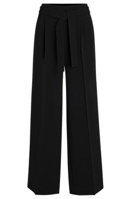 BOSS - Relaxed-Fit Hose aus knitterfreiem japanischem Krepp