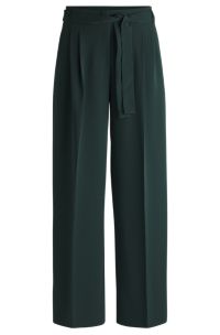 BOSS - Relaxed-Fit Hose aus knitterfreiem japanischem Krepp