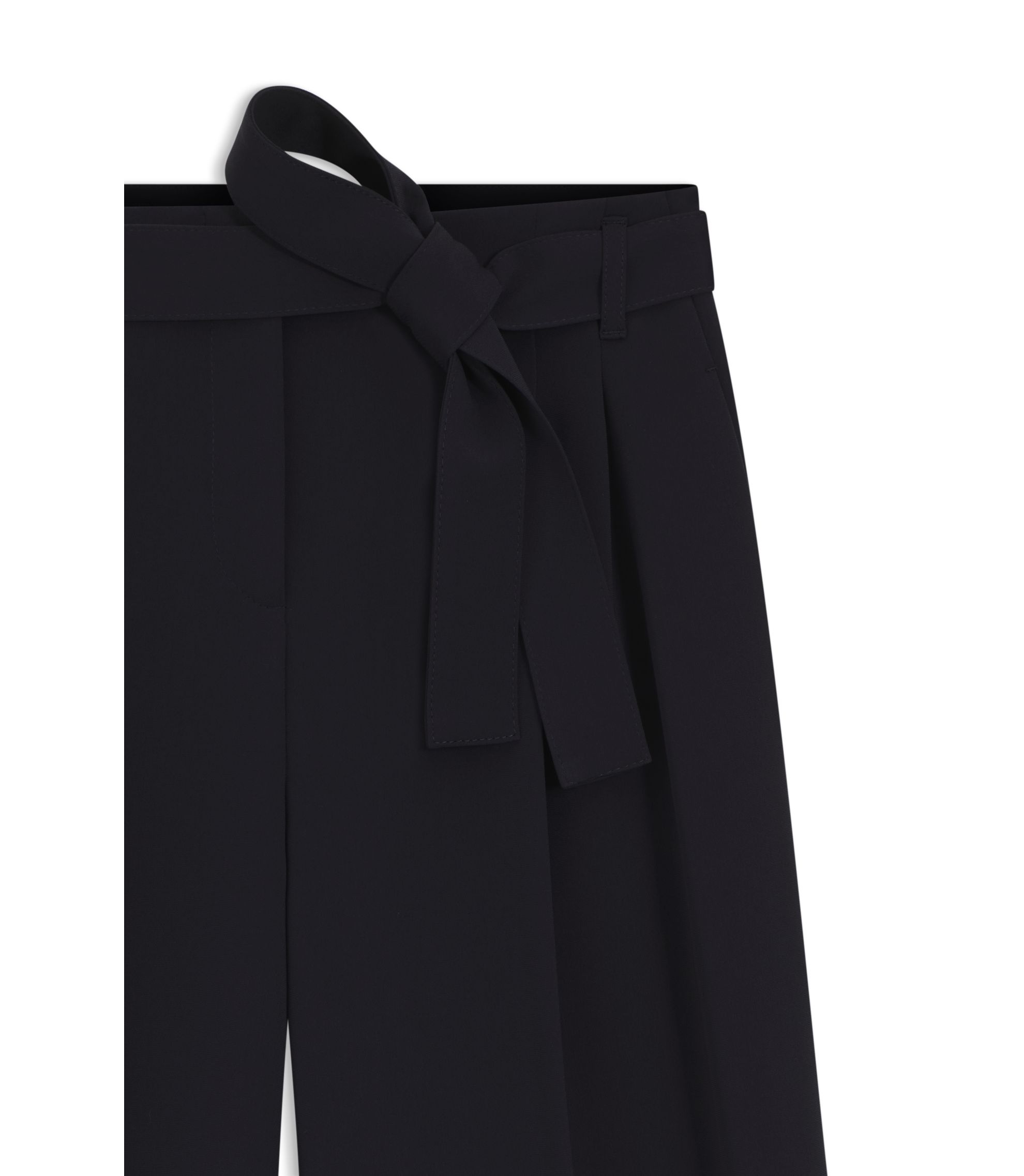 BOSS - Relaxed-fit trousers in Japanese crepe - Dark Blue