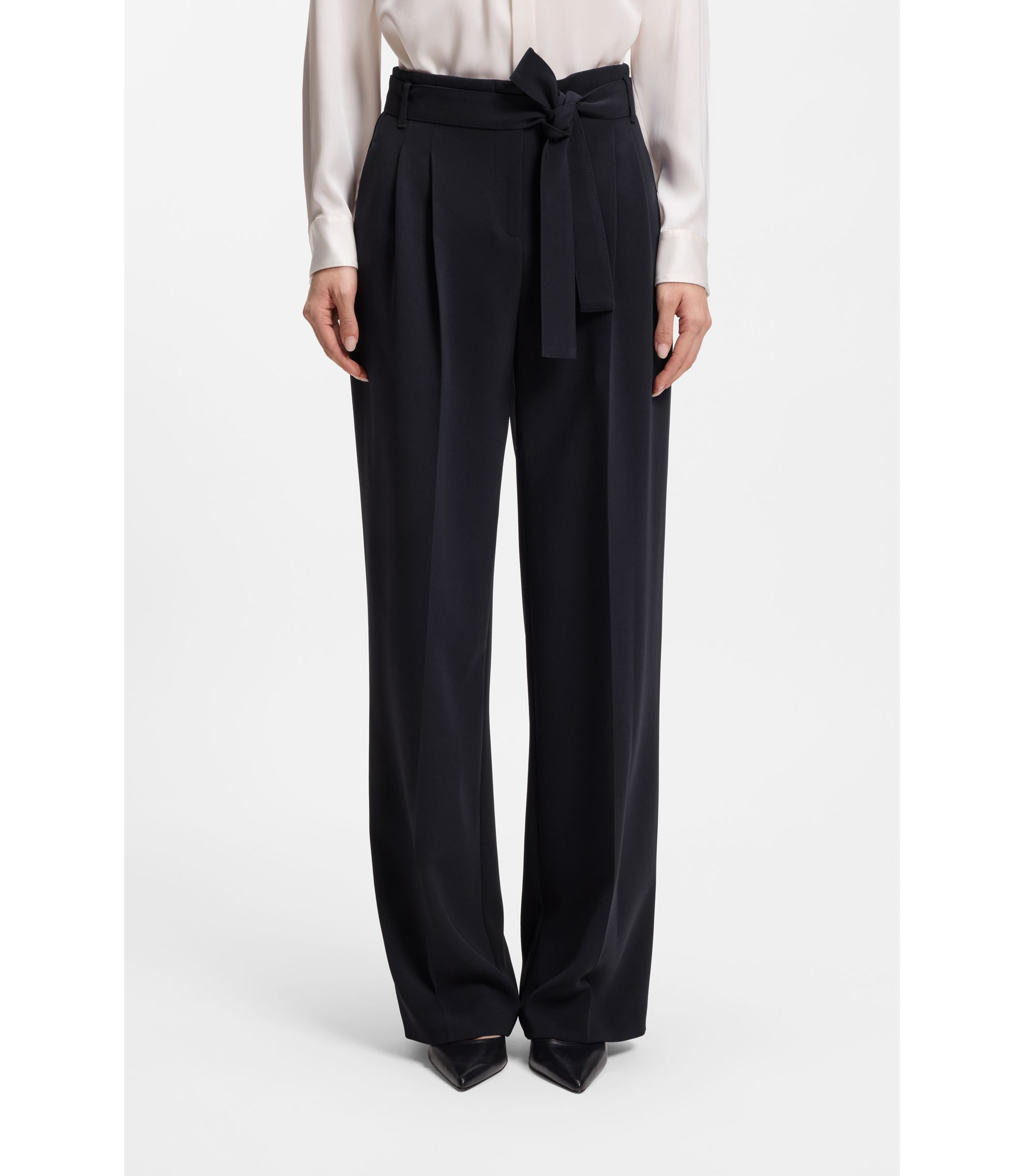 Relaxed-Fit Hose aus japanischem Krepp