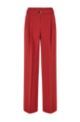 Relaxed-fit trousers in crease-resistant crepe, Red