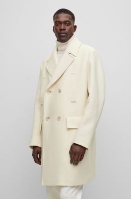 single breasted wool coat