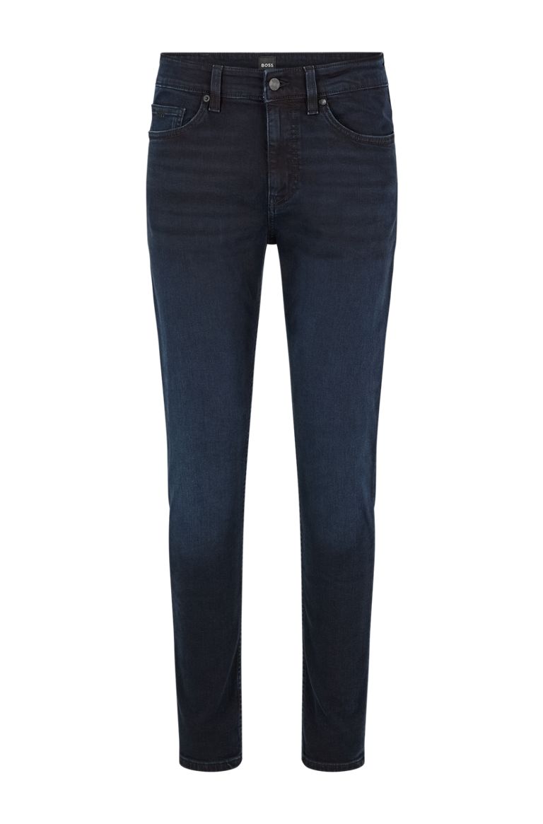 hugoboss.com | Slim-fit jeans in blue-black comfort-stretch denim