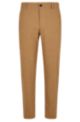 Tapered-fit trousers in stretch fabric, Beige
