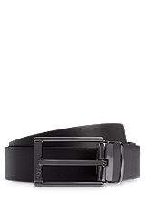 Reversible belt in Italian leather, Black