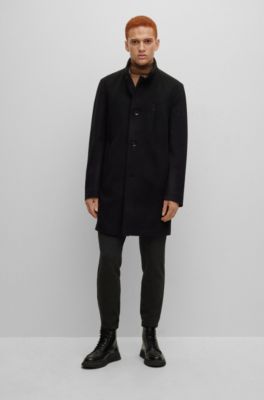 BOSS Abrigo slim fit de lana y cashmere