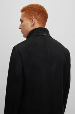BOSS Abrigo slim fit de lana y cashmere