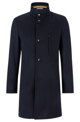 HUGO BOSS HUGO BOSS Blue Trench Coat size Uk 52 Mens Button Up Cotton Polyester Jacket 