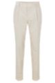 Slim-fit trousers in cotton-cashmere corduroy, White