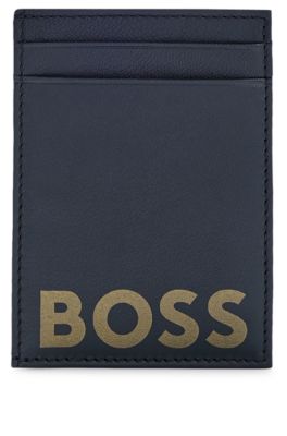Visiter la boutique BOSSBOSS Hommes GalleryA A card c Porte-cartes en cuir italien avec plaquette logo 