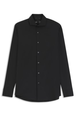 Hugo Uomo Nero Camicia A Maniche Lunghe Slim Fit Nera - Immagine 2