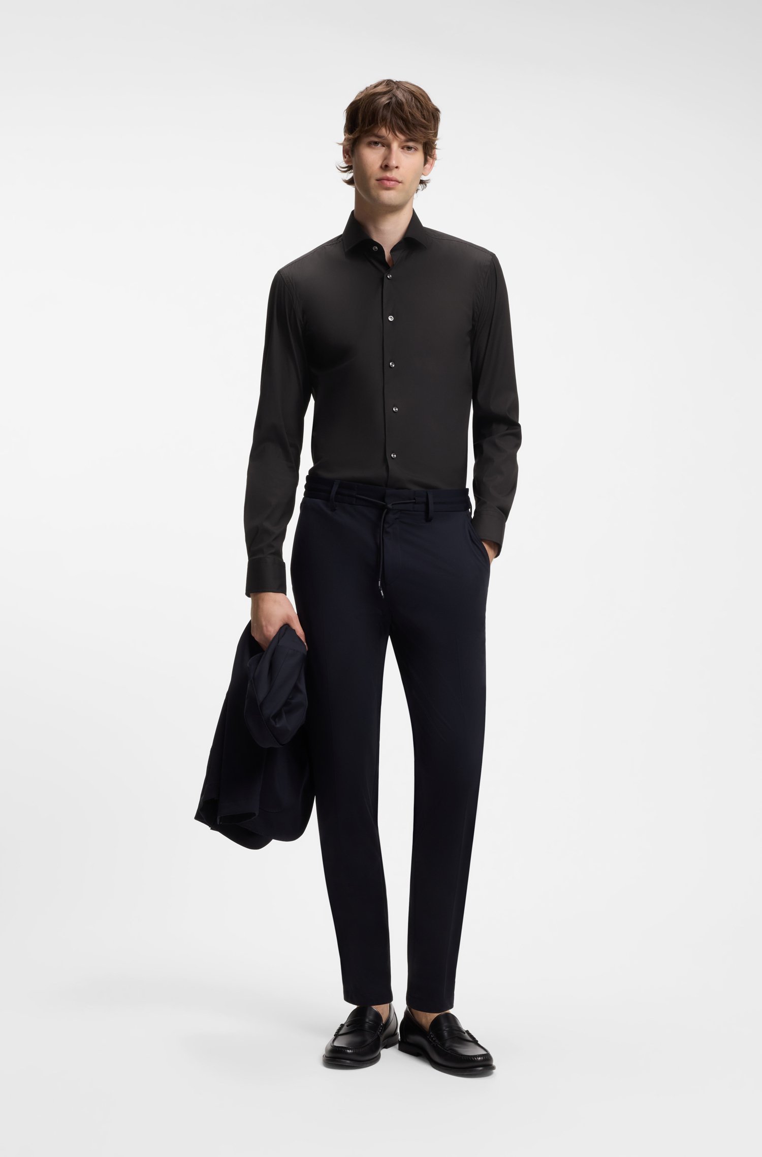 Boss Slim-fit shirt in easy-iron cotton-blend poplin skjortor & blusar herr – bild 2