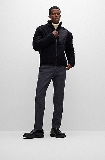 BOSS 博斯高弹面料修身版型长裤,  021_Dark Grey