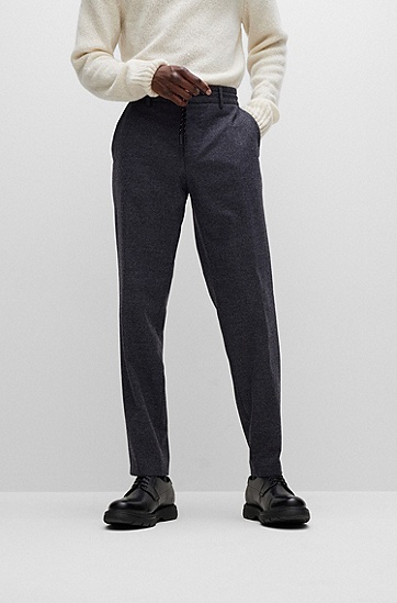 BOSS 博斯高弹面料修身版型长裤,  021_Dark Grey