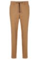 Slim-fit trousers in performance-stretch fabric, Beige