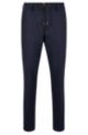 Slim-fit trousers in performance-stretch fabric, Dark Blue