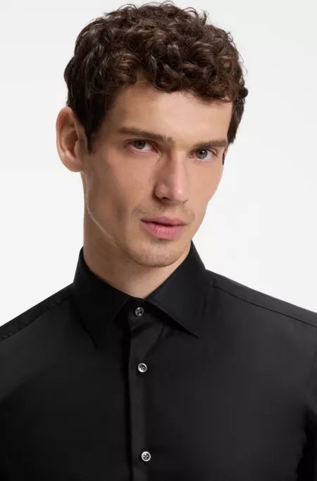 Slim-fit cotton shirt