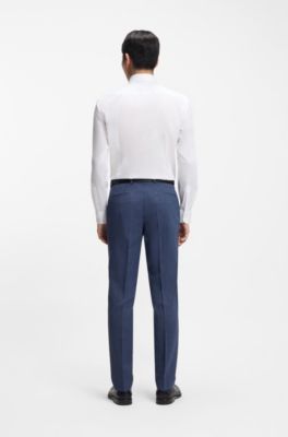 Slim-fit shirt in easy-iron cotton poplin, White