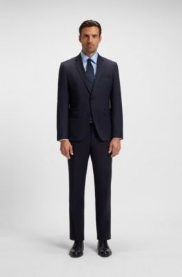 Camisa slim fit en popel&iacute;n de algod&oacute;n de planchado f&aacute;cil, Celeste