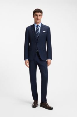 Chemise Slim en popeline de coton facile &agrave; repasser, bleu clair