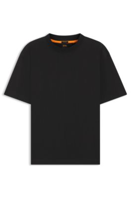 Oversized-fit T-shirt in cotton jersey, Black