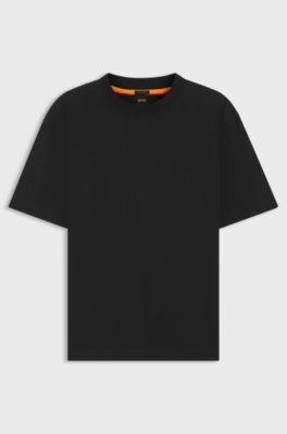 Oversized-fit T-shirt in cotton jersey, Black
