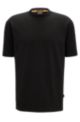 Relaxed-fit crew-neck T-shirt in cotton jersey, Black