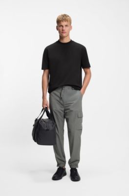Oversized-fit T-shirt in cotton jersey, Black