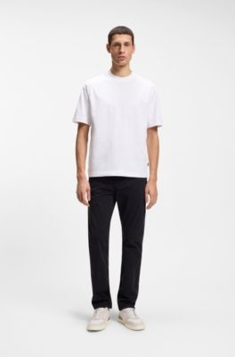 T-shirt de ajuste grande em jersey algod&atilde;o, White