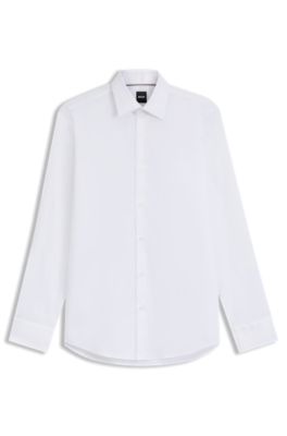 BOSS - Regular-fit shirt in easy-iron cotton poplin