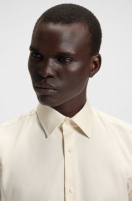 Regular-fit shirt in easy-iron cotton poplin, White