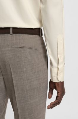 Regular-fit shirt in easy-iron cotton poplin, White