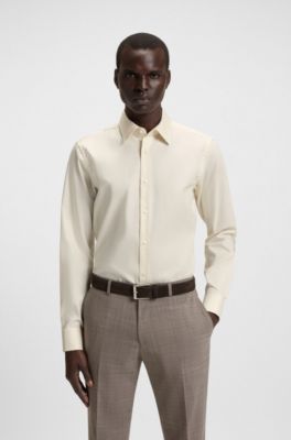 Regular-fit shirt in easy-iron cotton poplin, White
