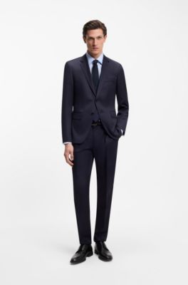 Regular-fit shirt in easy-iron cotton poplin, Light Blue