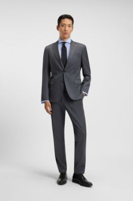 Regular-fit shirt in stretch-cotton twill, Light Blue