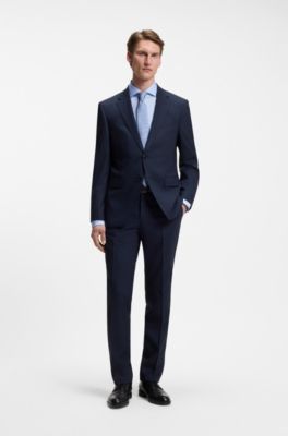 Regular-Fit Twill-Hemd aus Stretch-Baumwolle, Hellblau