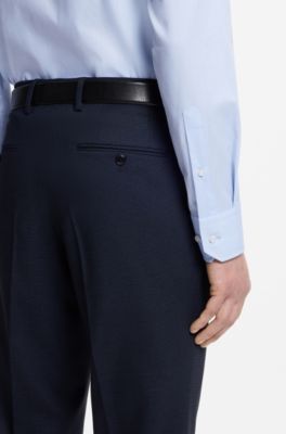 Regular-Fit Twill-Hemd aus Stretch-Baumwolle, Hellblau