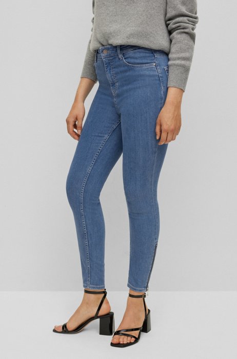 Super-skinny-fit jeans in blue power-stretch denim, Blue